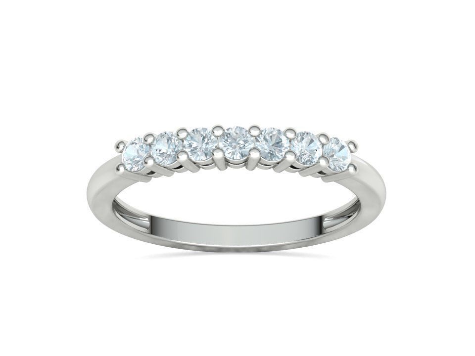 7 Stone Eternity Ring Diamond Band 3dmodel  3D print model_21