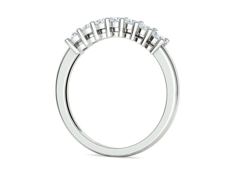 7 Stone Eternity Ring Diamond Band 3dmodel  3D print model_24
