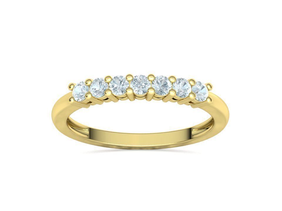 7 Stone Eternity Ring Diamond Band 3dmodel  3D print model_20