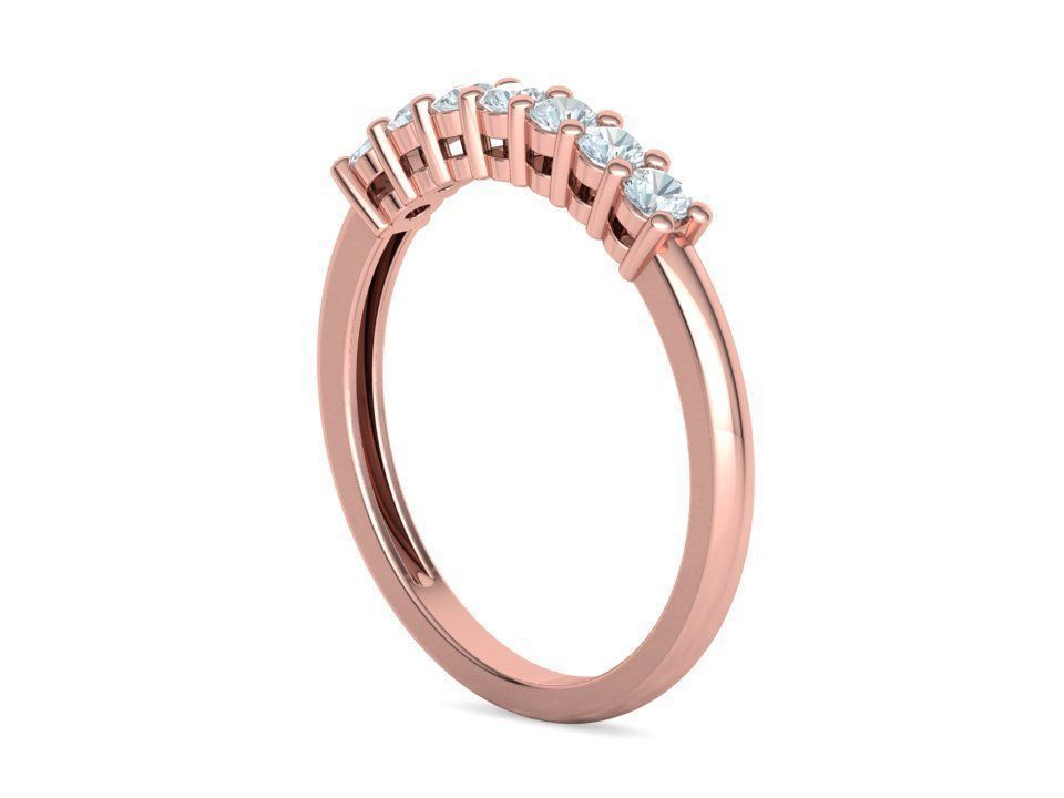 7 Stone Eternity Ring Diamond Band 3dmodel  3D print model_28