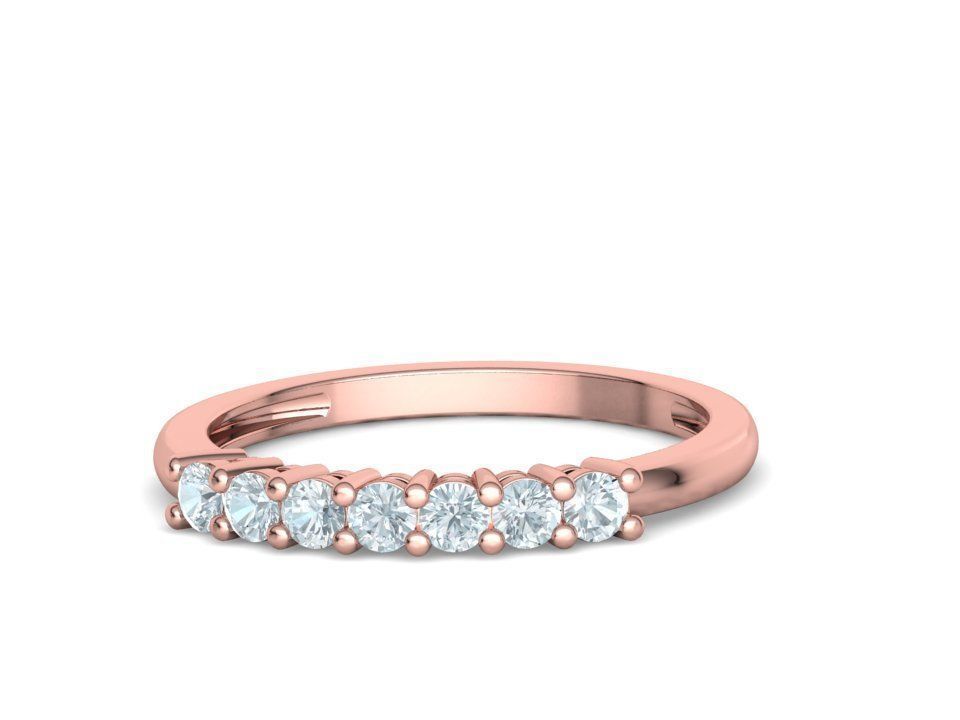 7 Stone Eternity Ring Diamond Band 3dmodel  3D print model_16