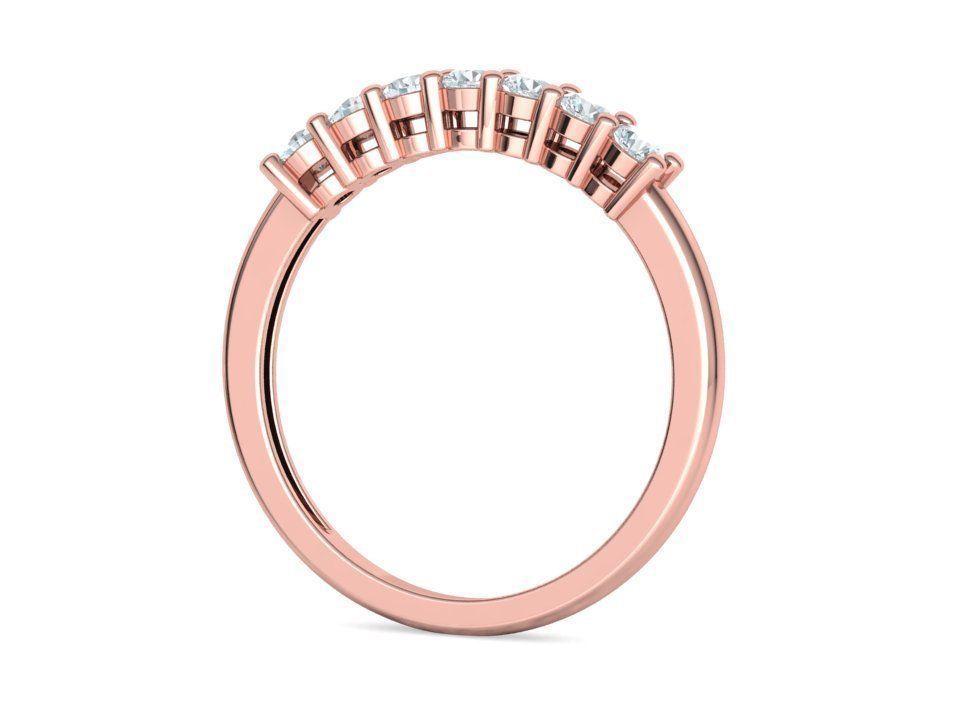 7 Stone Eternity Ring Diamond Band 3dmodel  3D print model_22