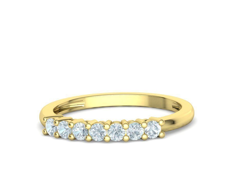7 Stone Eternity Ring Diamond Band 3dmodel  3D print model_17