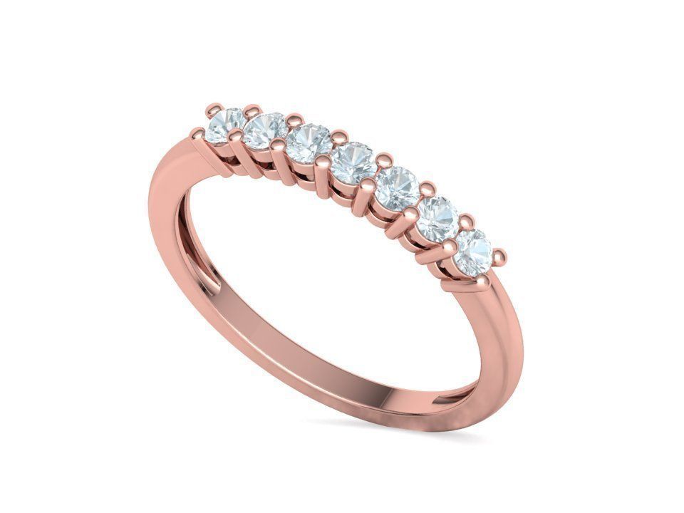 7 Stone Eternity Ring Diamond Band 3dmodel  3D print model_25