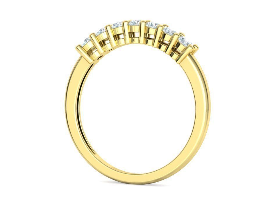 7 Stone Eternity Ring Diamond Band 3dmodel  3D print model_23