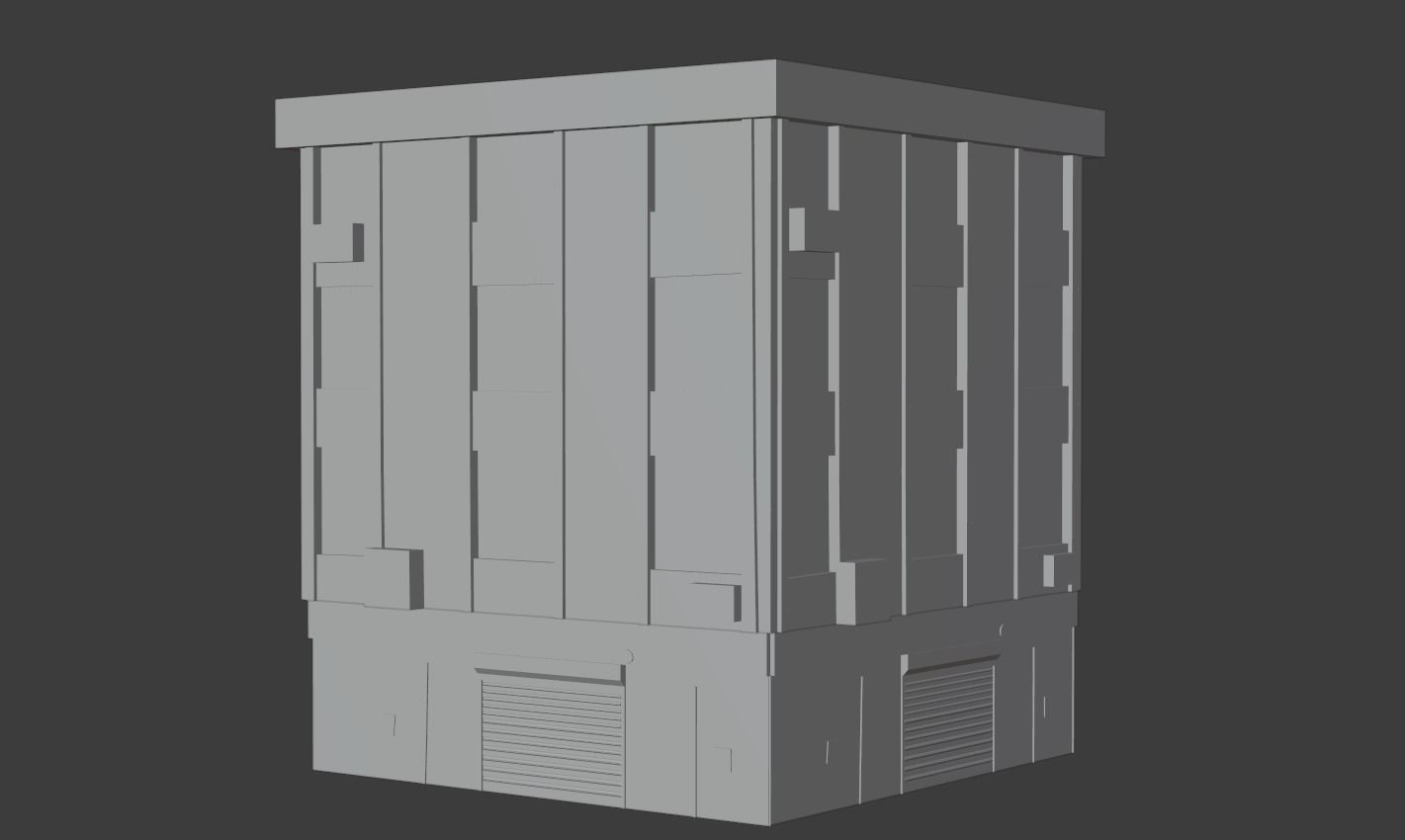 Architectural Building-3 Low-poly 3D model_4