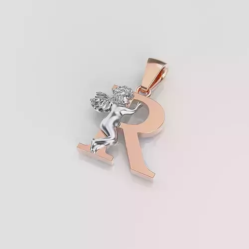 Pendant Letter R 3D print model