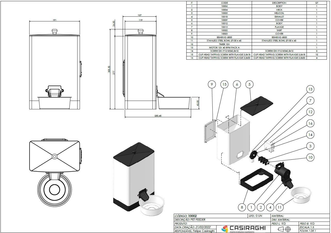PET FEEDER 3D PRINT - ELECTRICAL ITEMS REQUIRED 3D print model_4