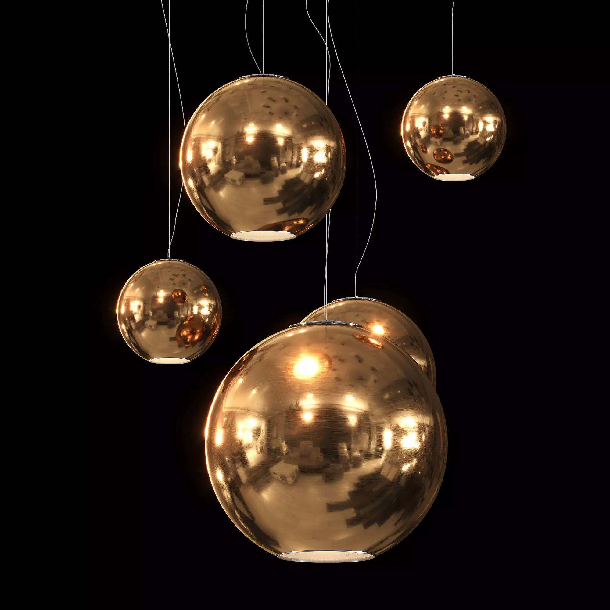 Pendant Lamp Fontana Arte Globo Di Luce 3D model
