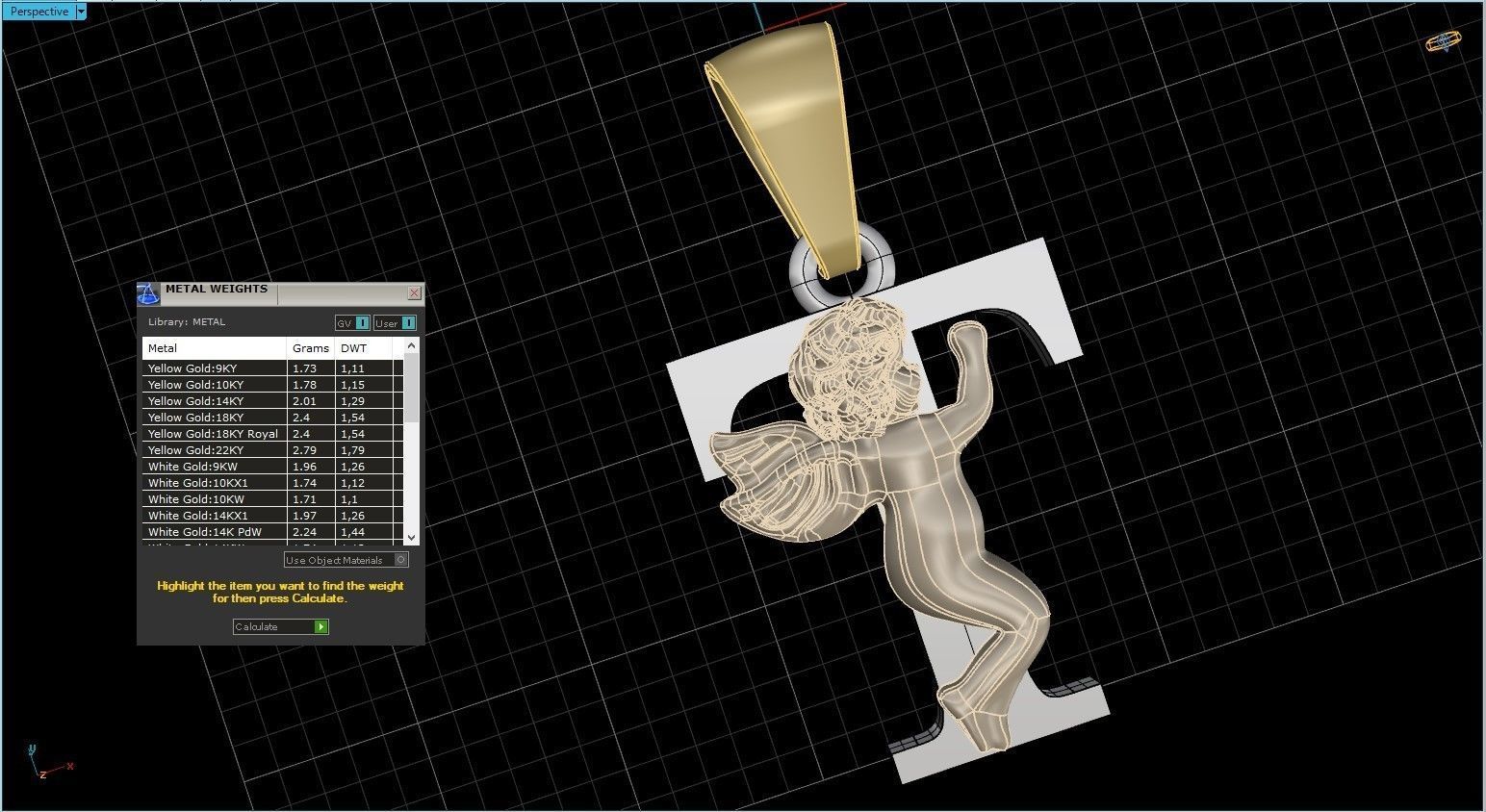 Pendant Letter T 3D print model_13