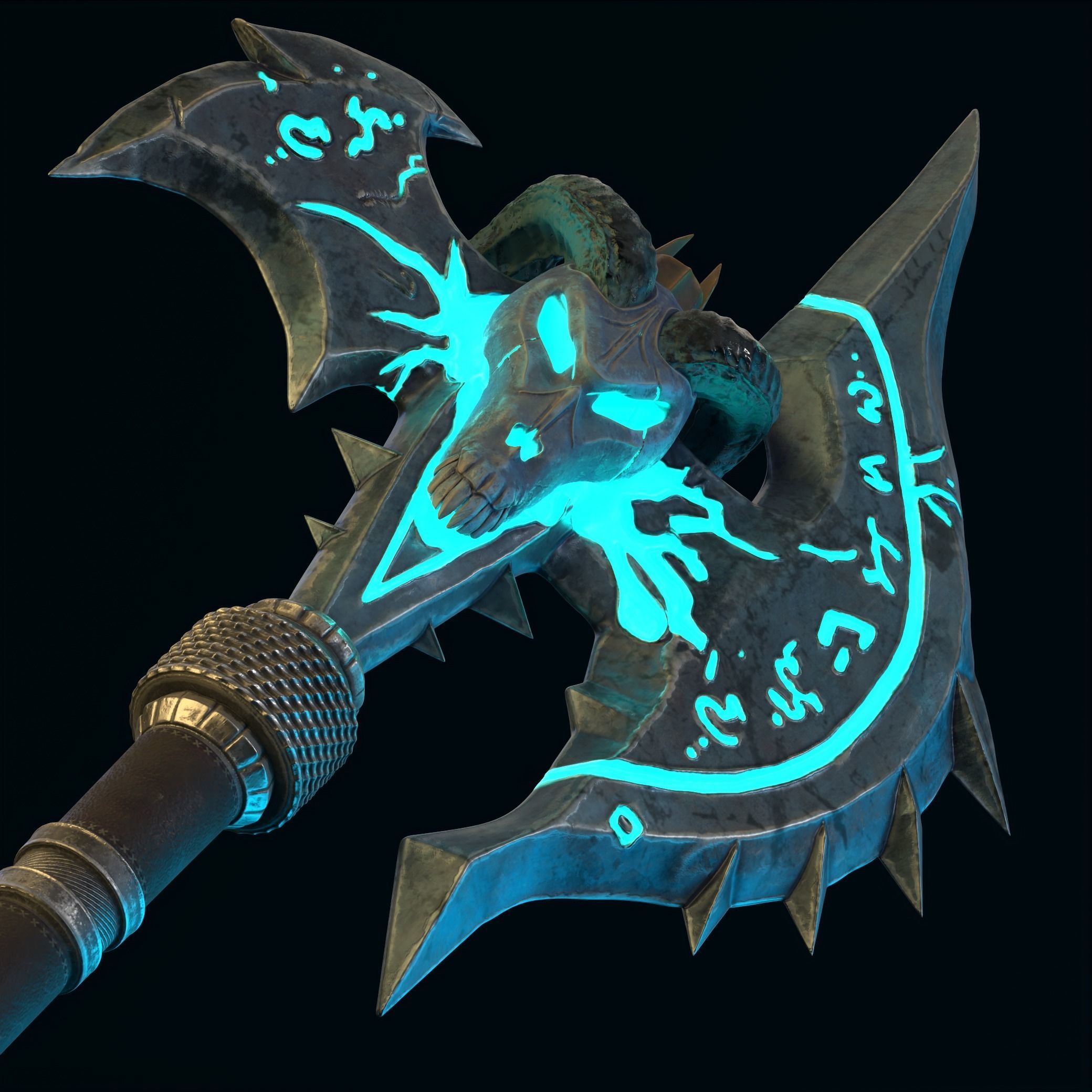 Shadowmourne axe for 3d Printing 3D print model_3