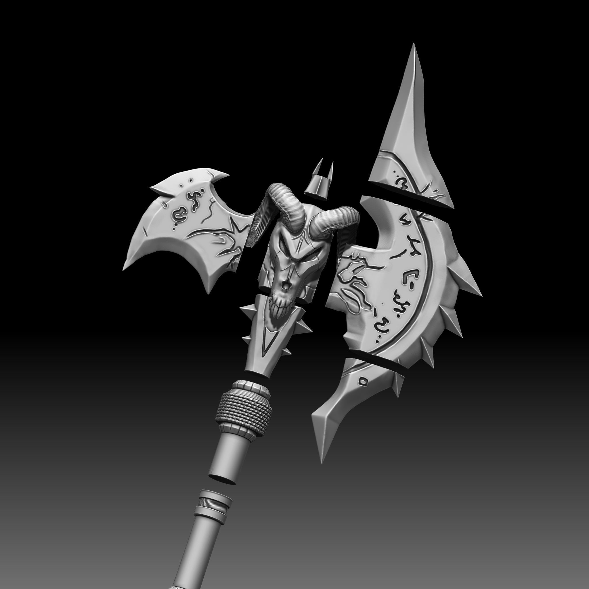 Shadowmourne axe for 3d Printing 3D print model_5