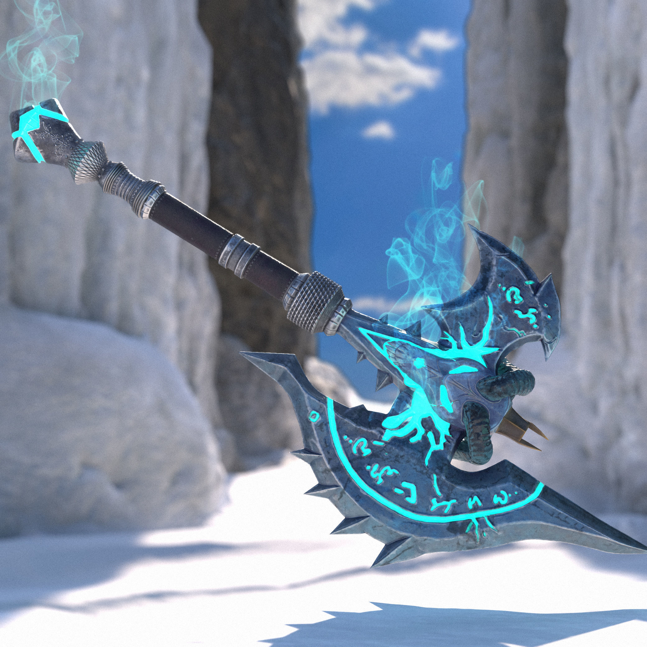 Shadowmourne axe for 3d Printing 3D print model_1