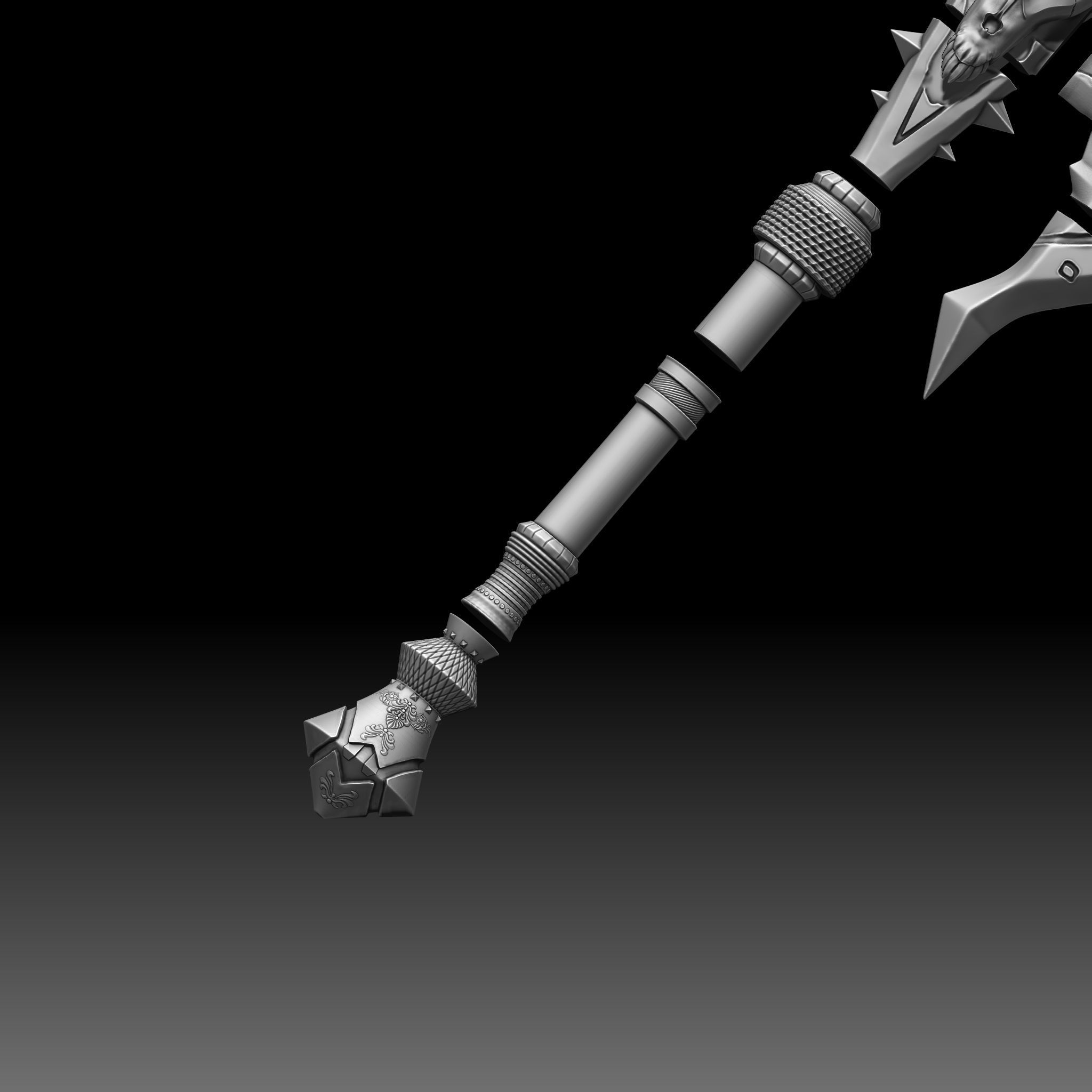 Shadowmourne axe for 3d Printing 3D print model_6