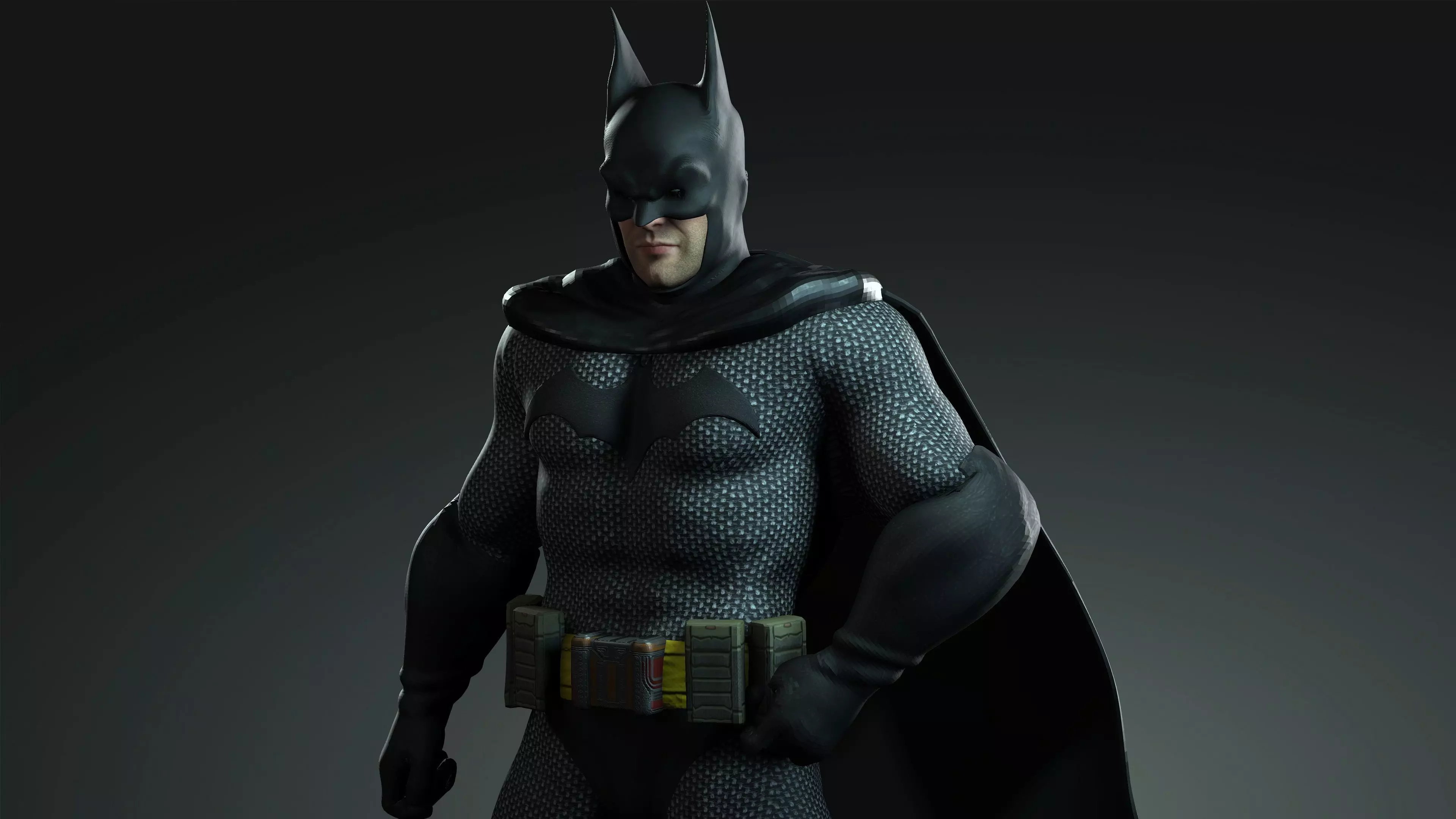 Batman character Low-poly 3D model_0