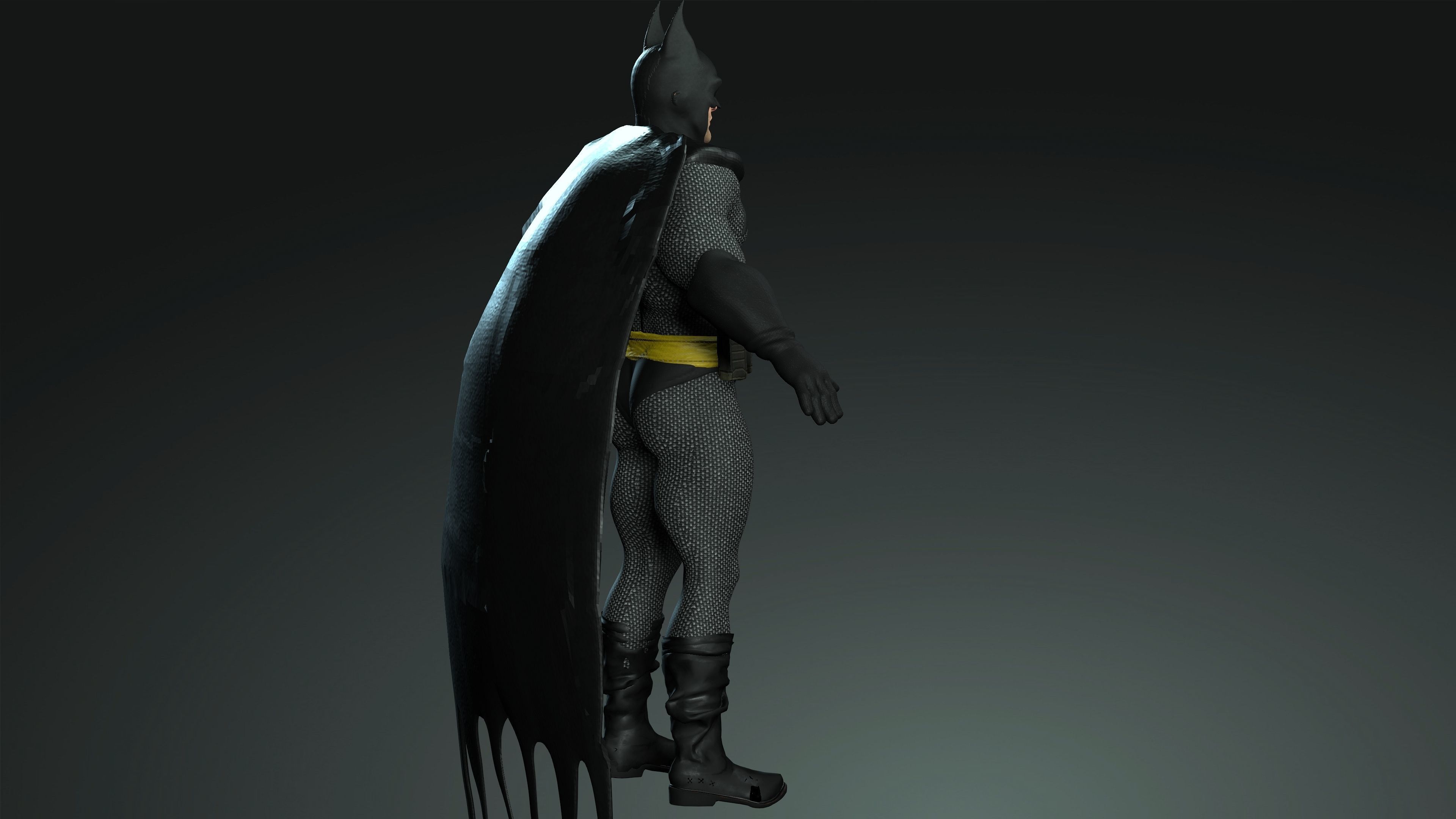 Batman character Low-poly 3D model_4