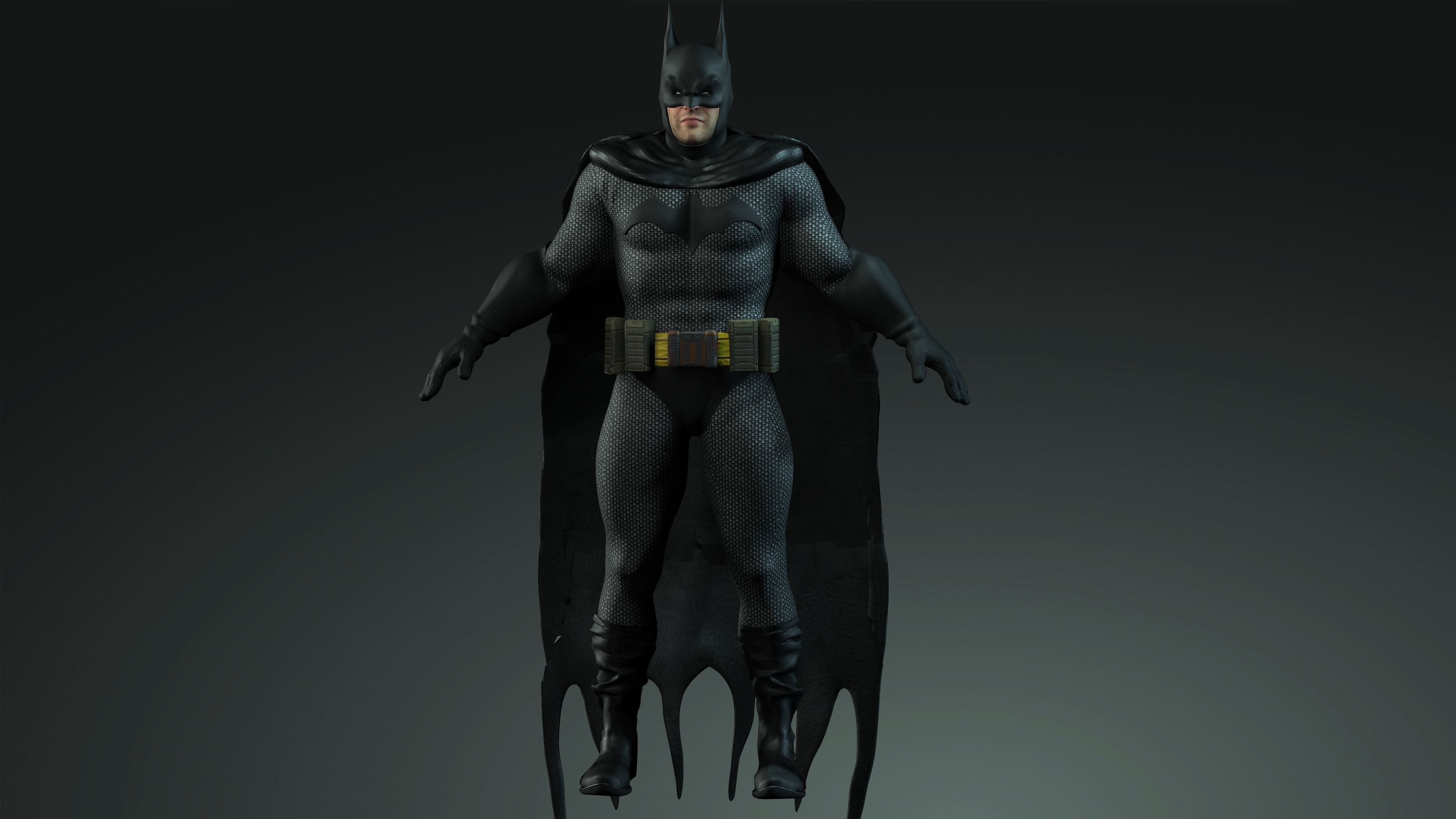 Batman character Low-poly 3D model_1