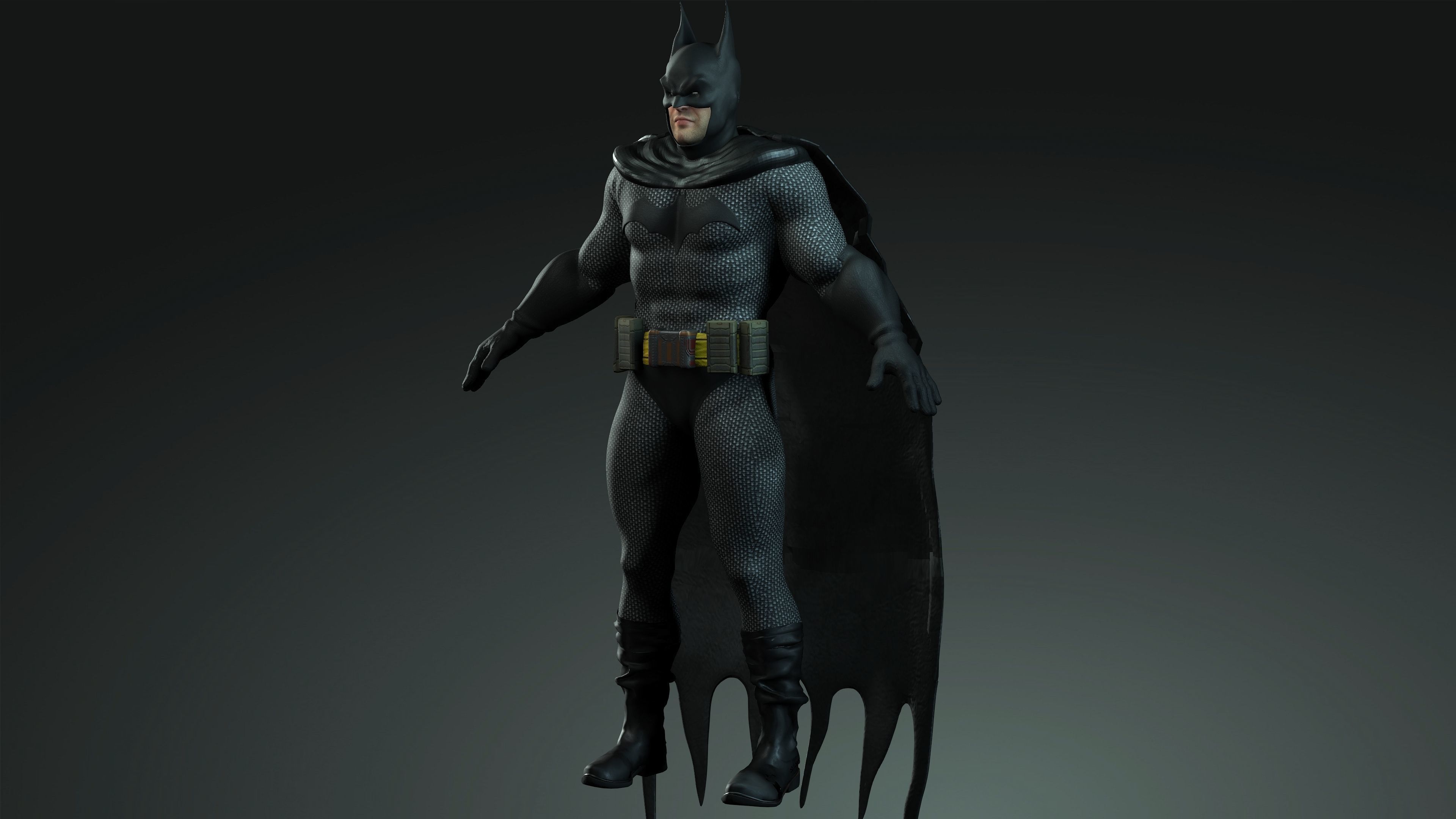 Batman character Low-poly 3D model_2
