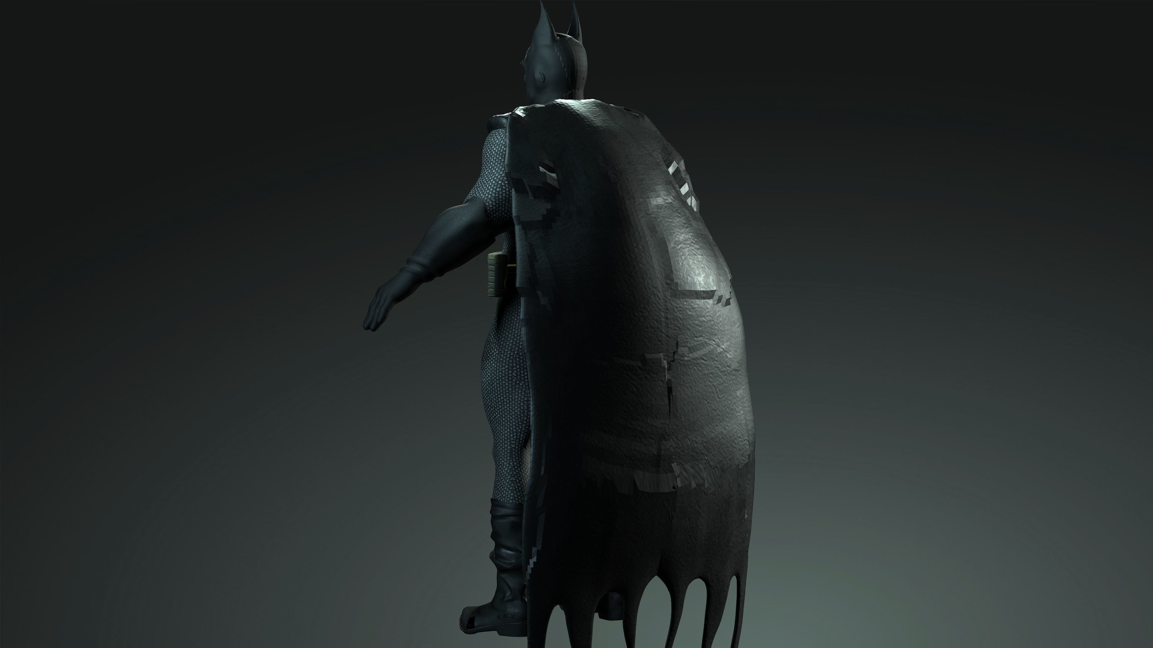 Batman character Low-poly 3D model_3