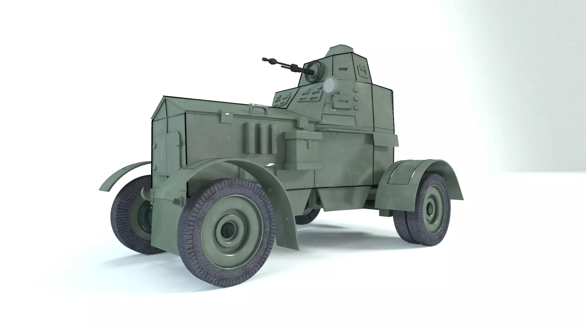 Armored car Poland 1930 3D model