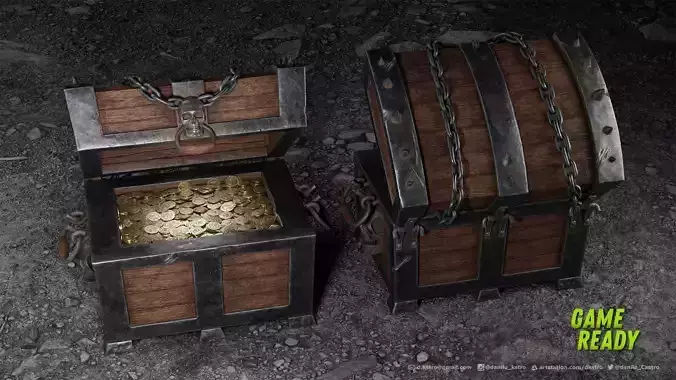 Treasure Chest - Lowpoly - 4k Textures