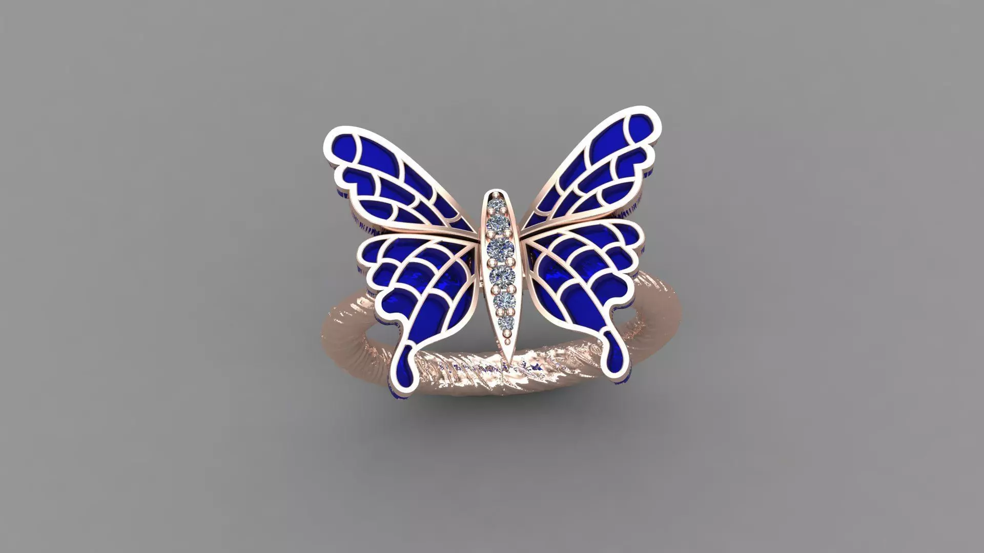 butterfly ring 3D model_0
