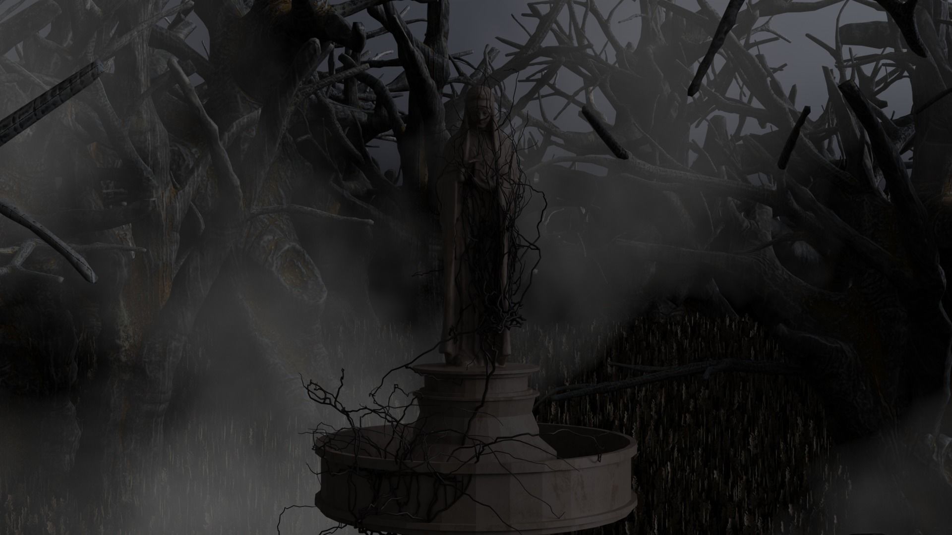 Haunted Fountain 3D model_2