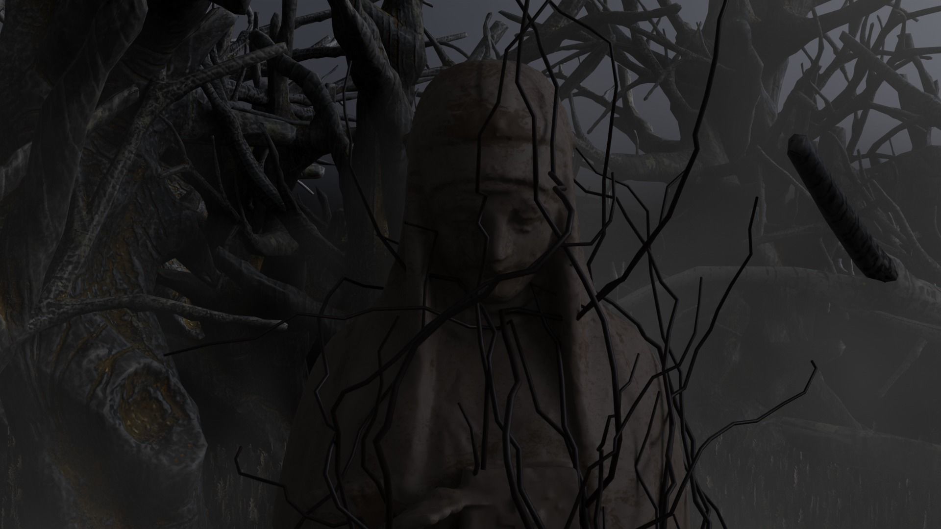 Haunted Fountain 3D model_3