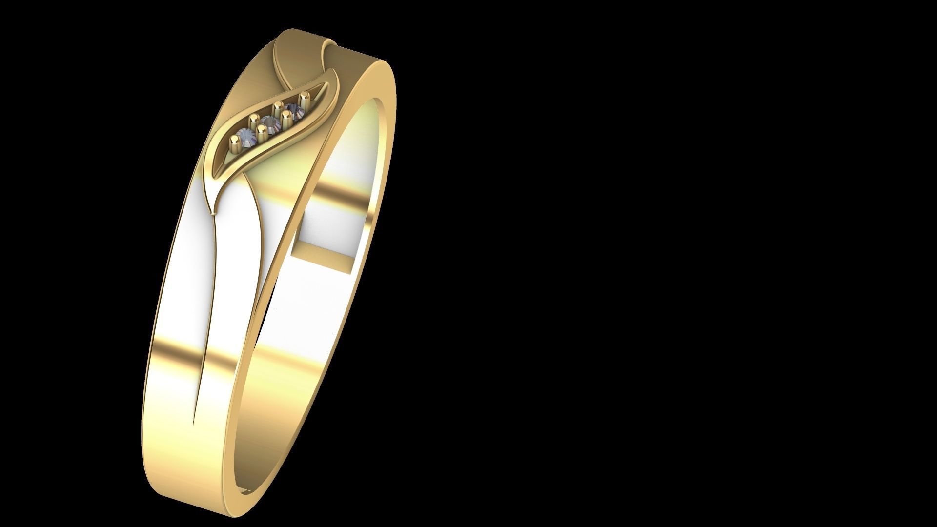 Unisex Ring  3D print model_5