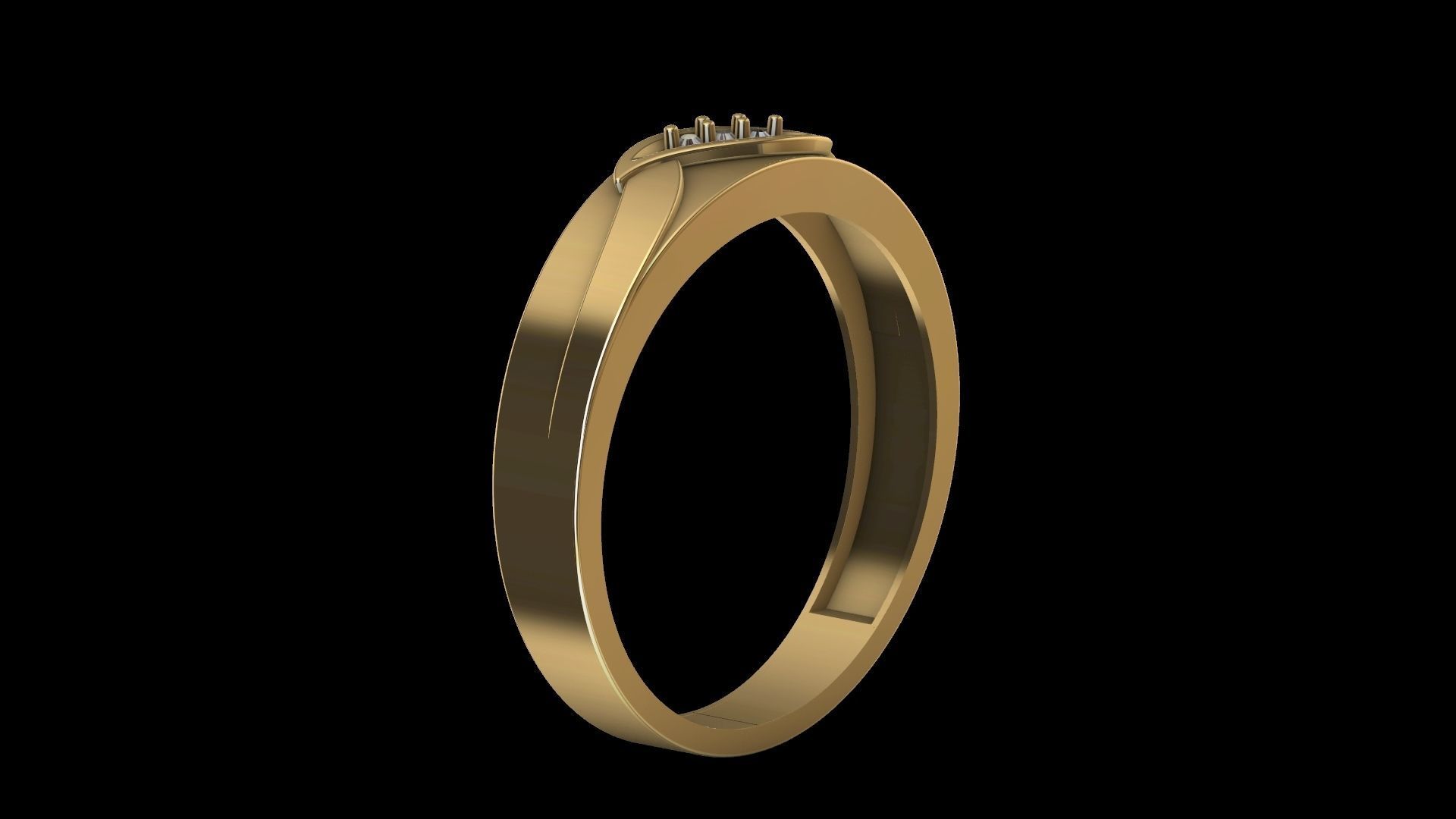 Unisex Ring  3D print model_4
