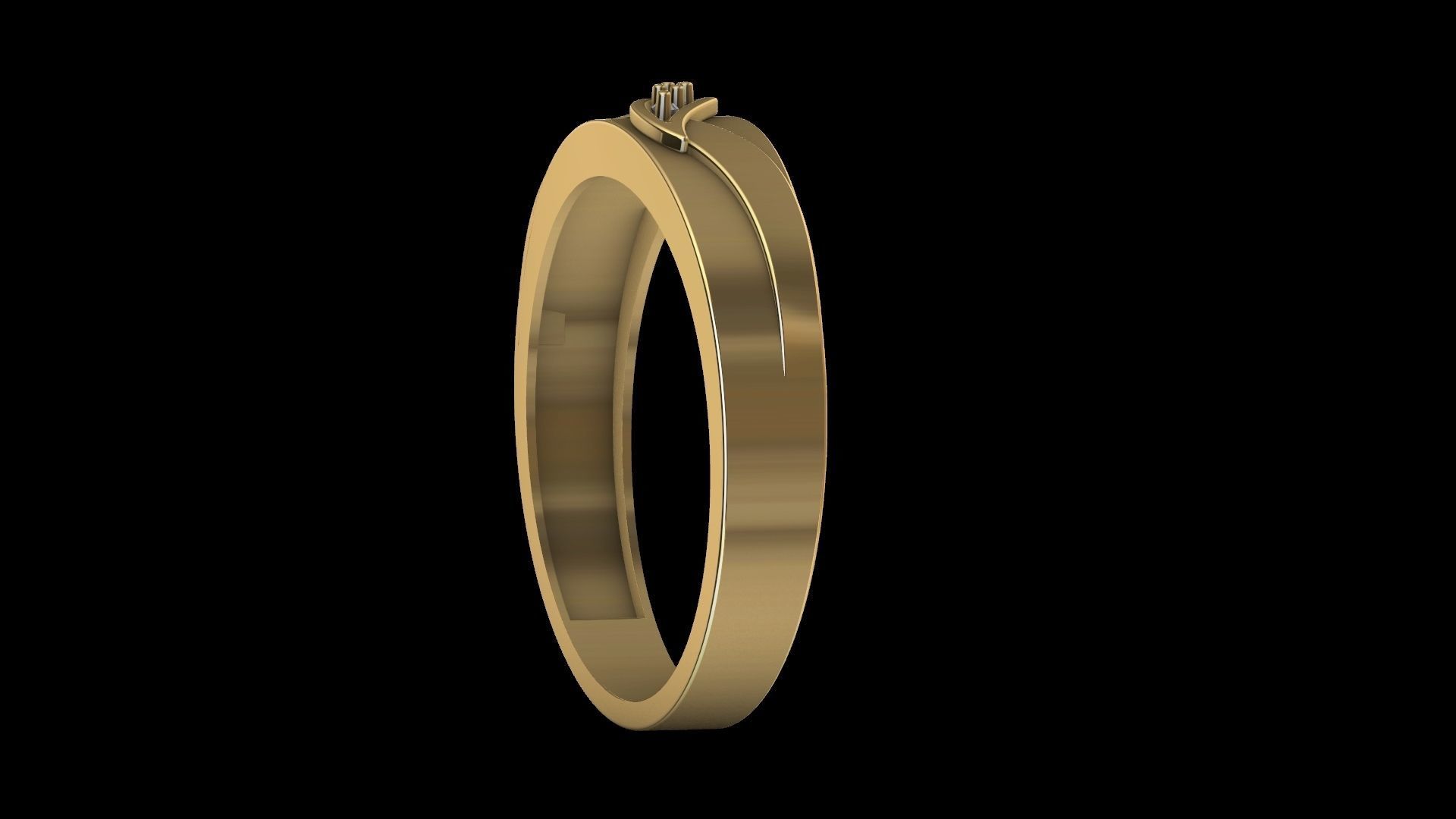 Unisex Ring  3D print model_7