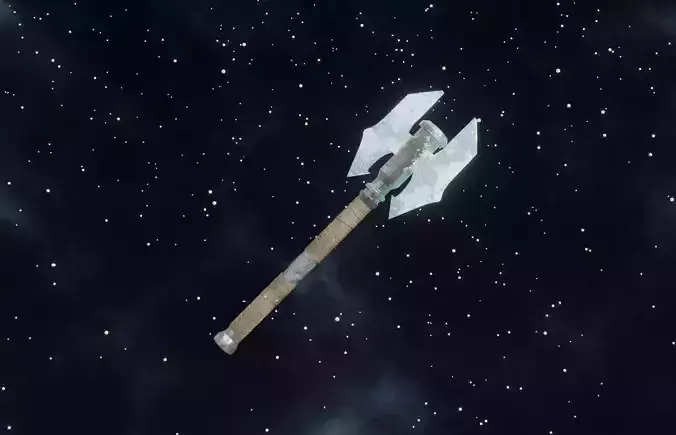 Double Bit Ice Axe - Elemental Double Bit Axe - Model 01 Low-poly 3D model