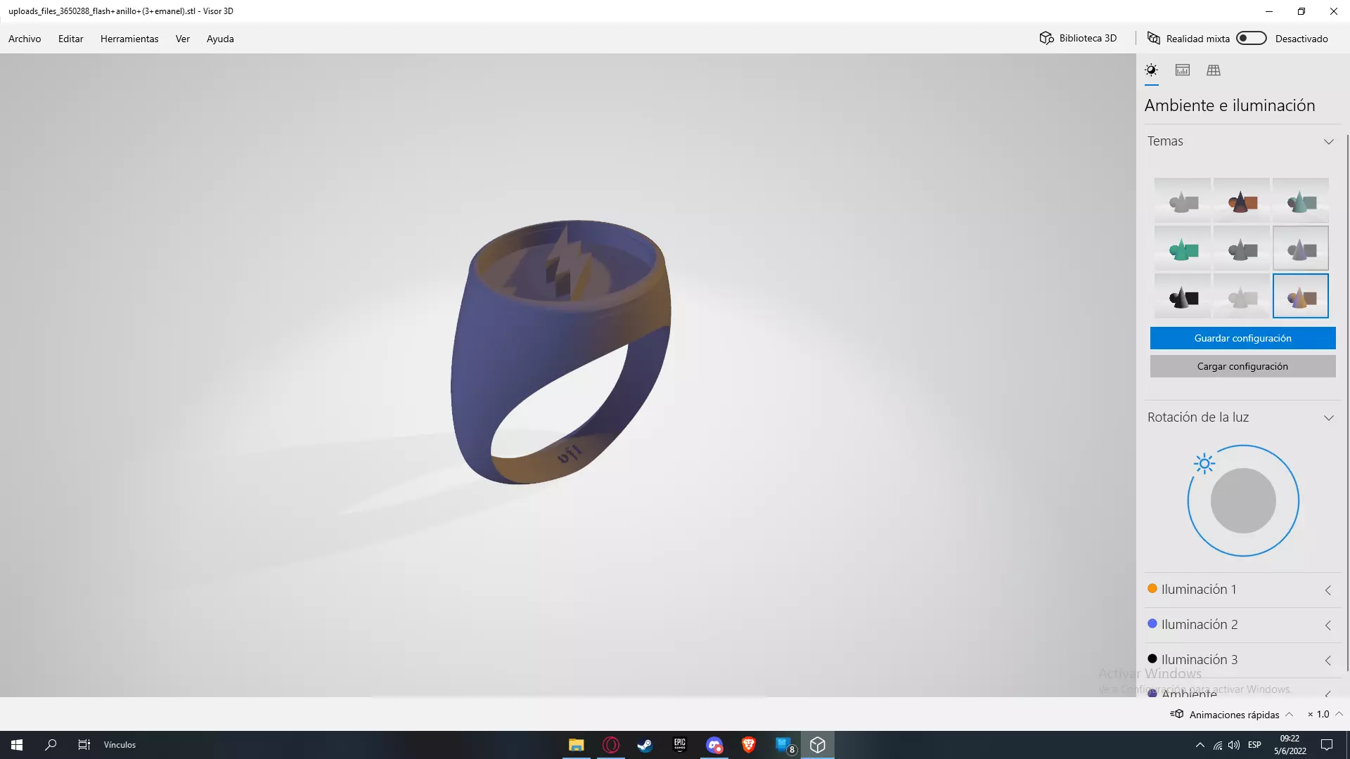 Flash Ring Updated 3D print model