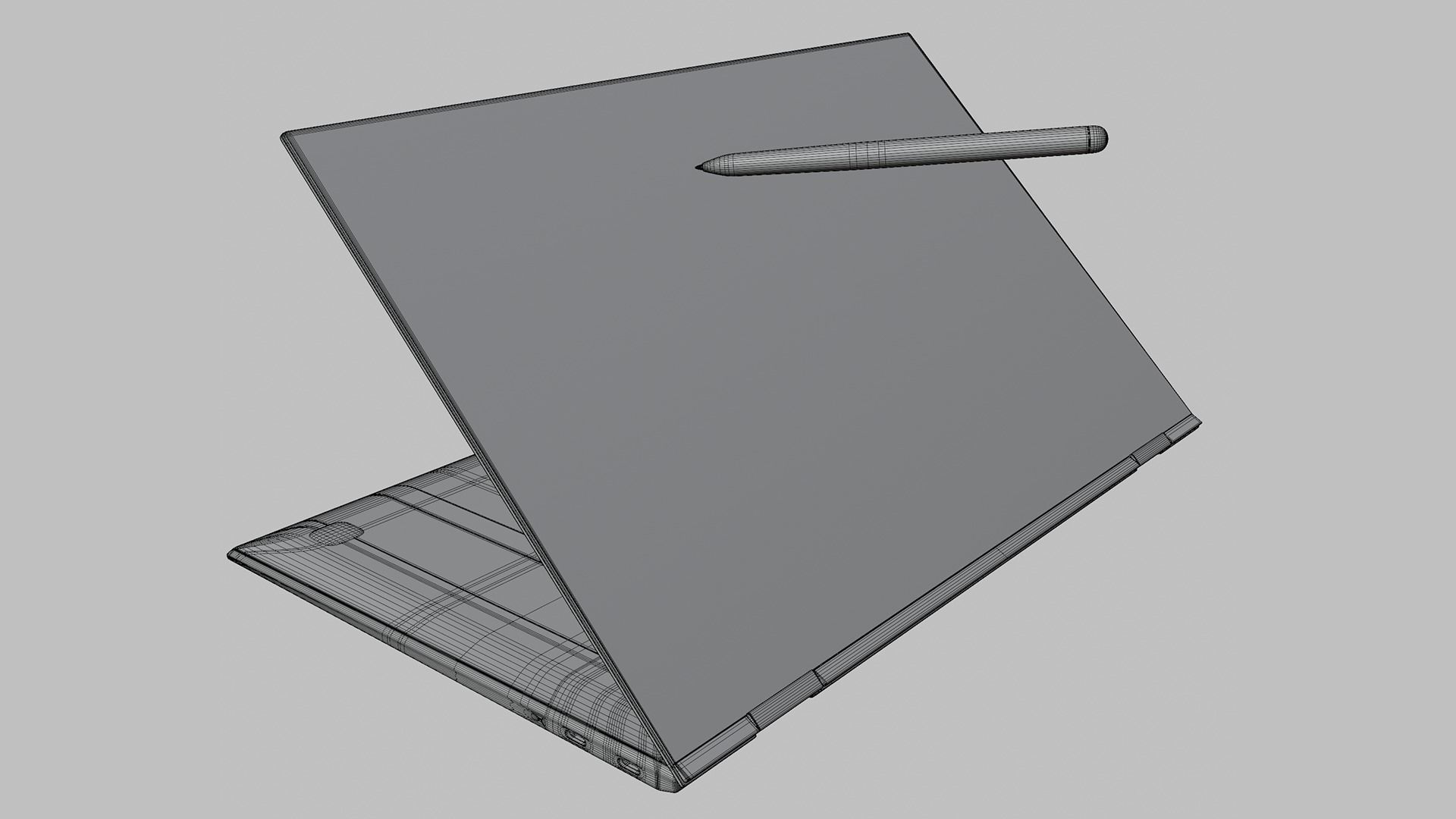 Galaxy Book 2 Pro 360 Graphite 3D model_12