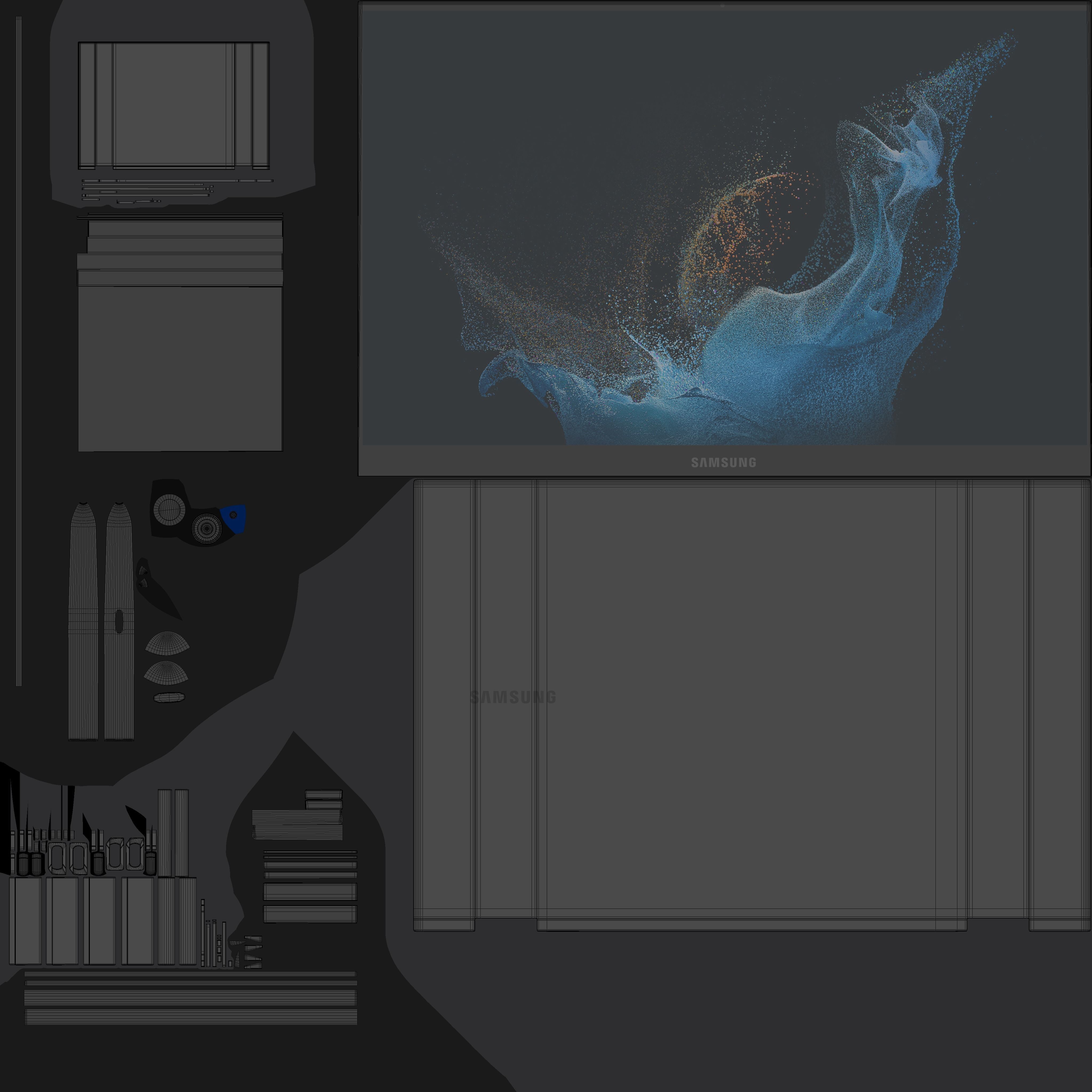 Galaxy Book 2 Pro 360 Graphite 3D model_9