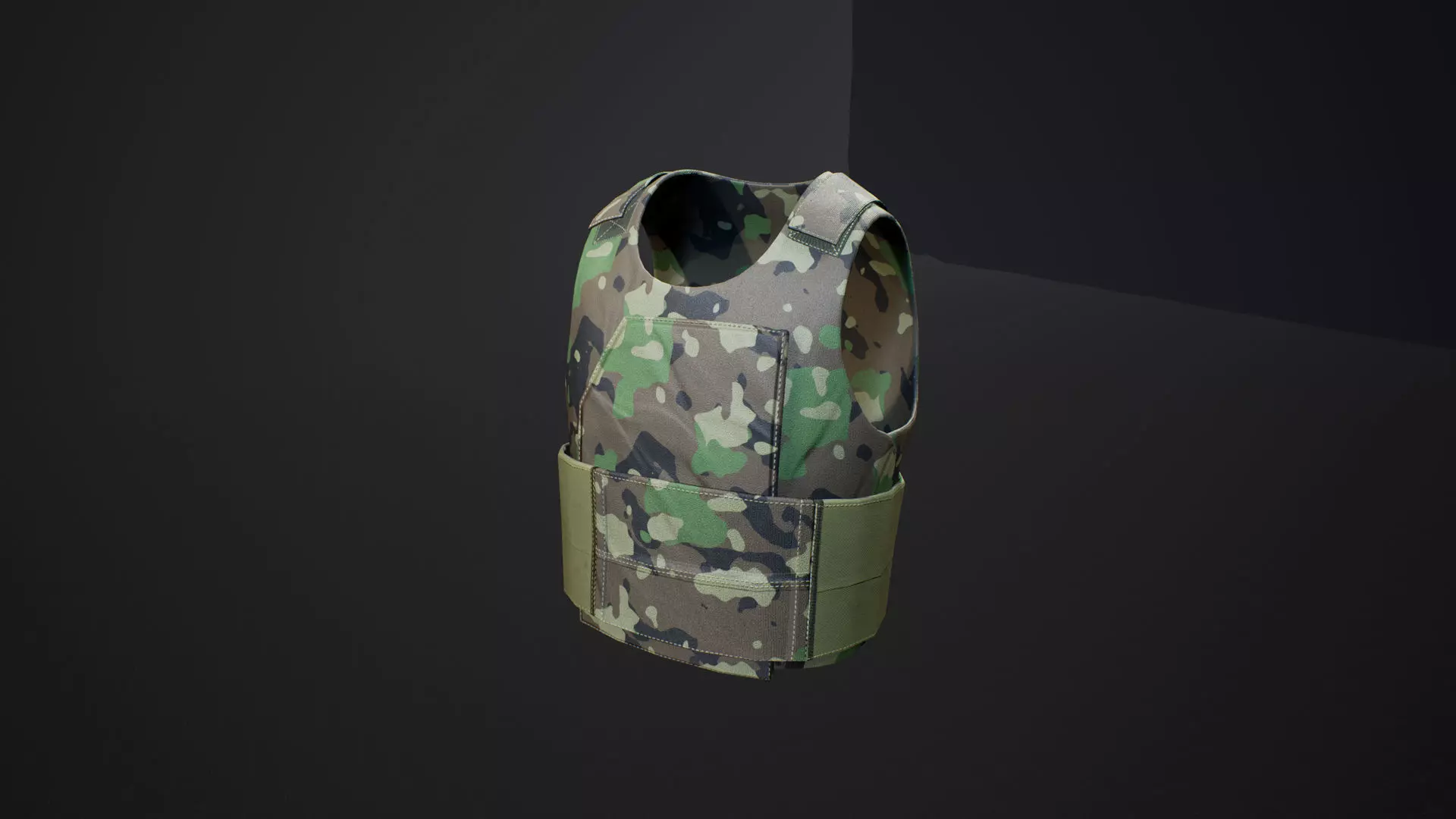 Ranger Armor Vest Low-poly model - UE4 Camo System -  Low-poly Low-poly 3D model_0