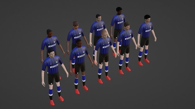 Inter - Team Low-poly 3D model