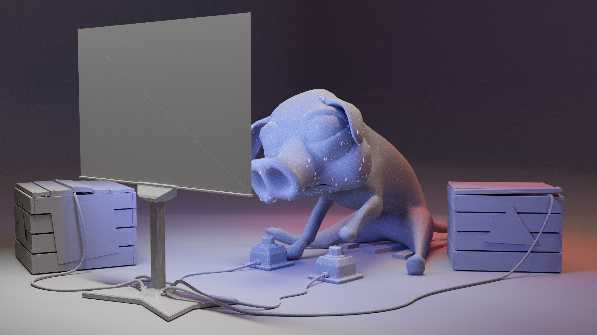 piggy dog 3D model_14