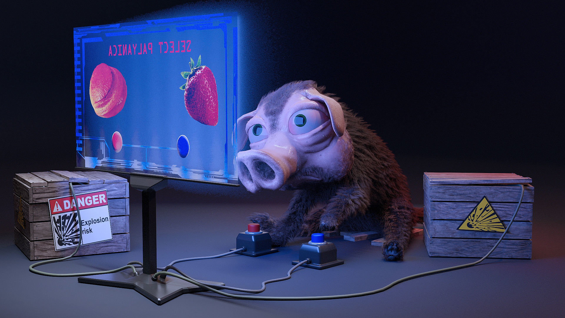 piggy dog 3D model_2