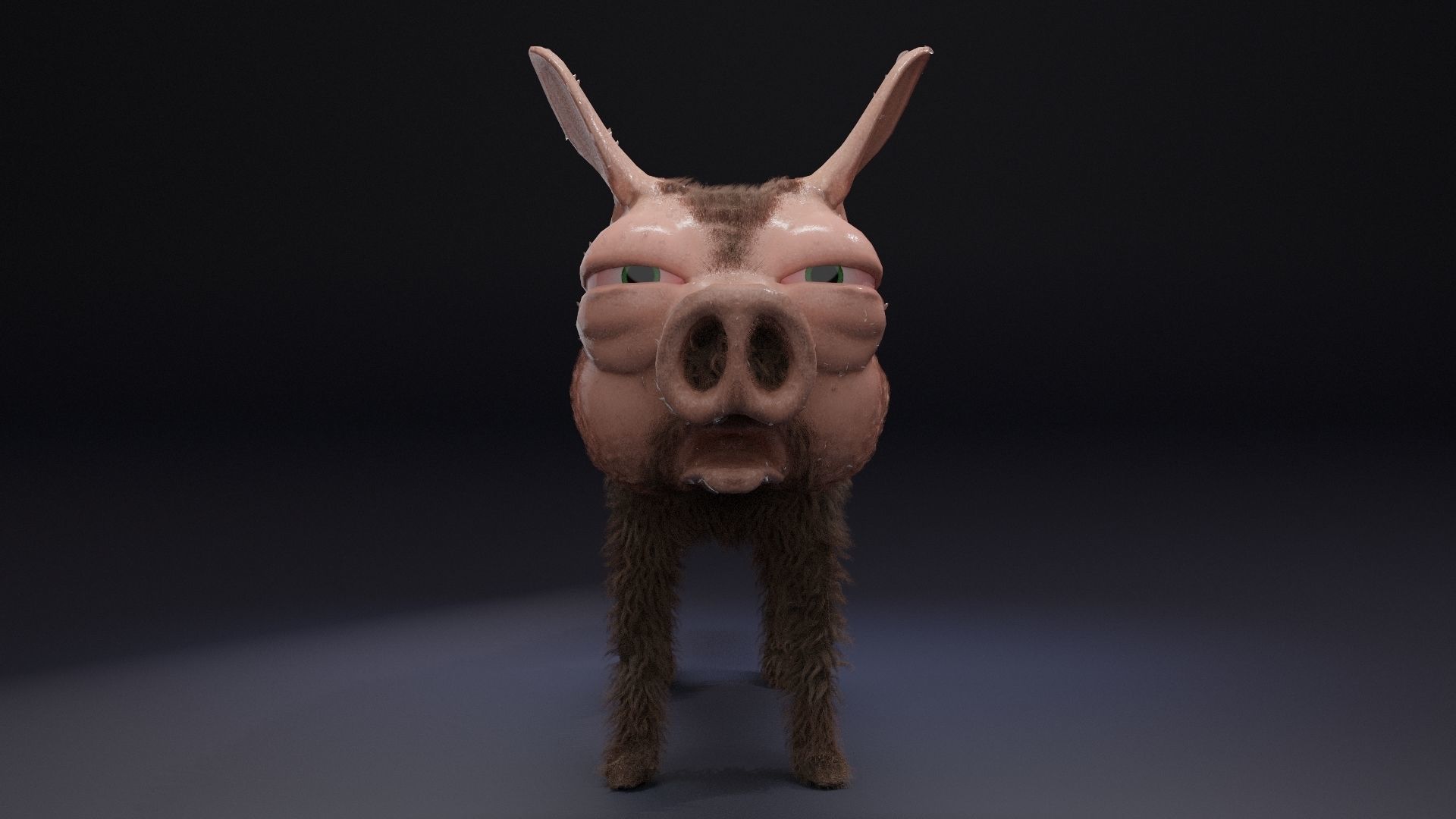 piggy dog 3D model_3