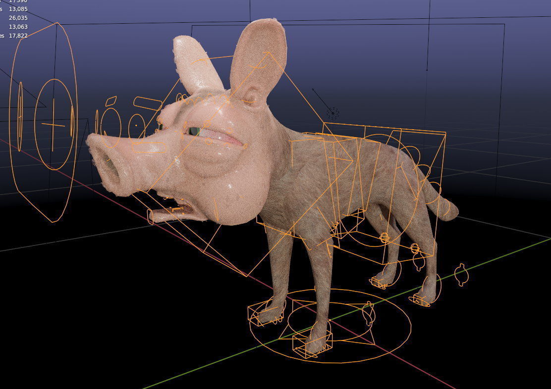 piggy dog 3D model_13