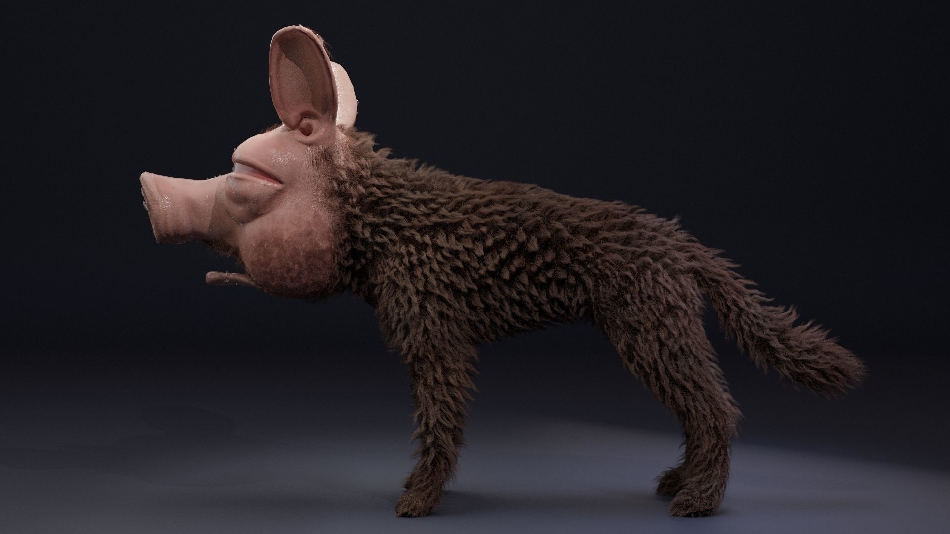 piggy dog 3D model_7
