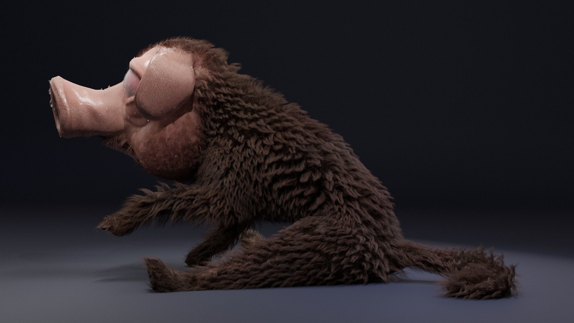 piggy dog 3D model_10