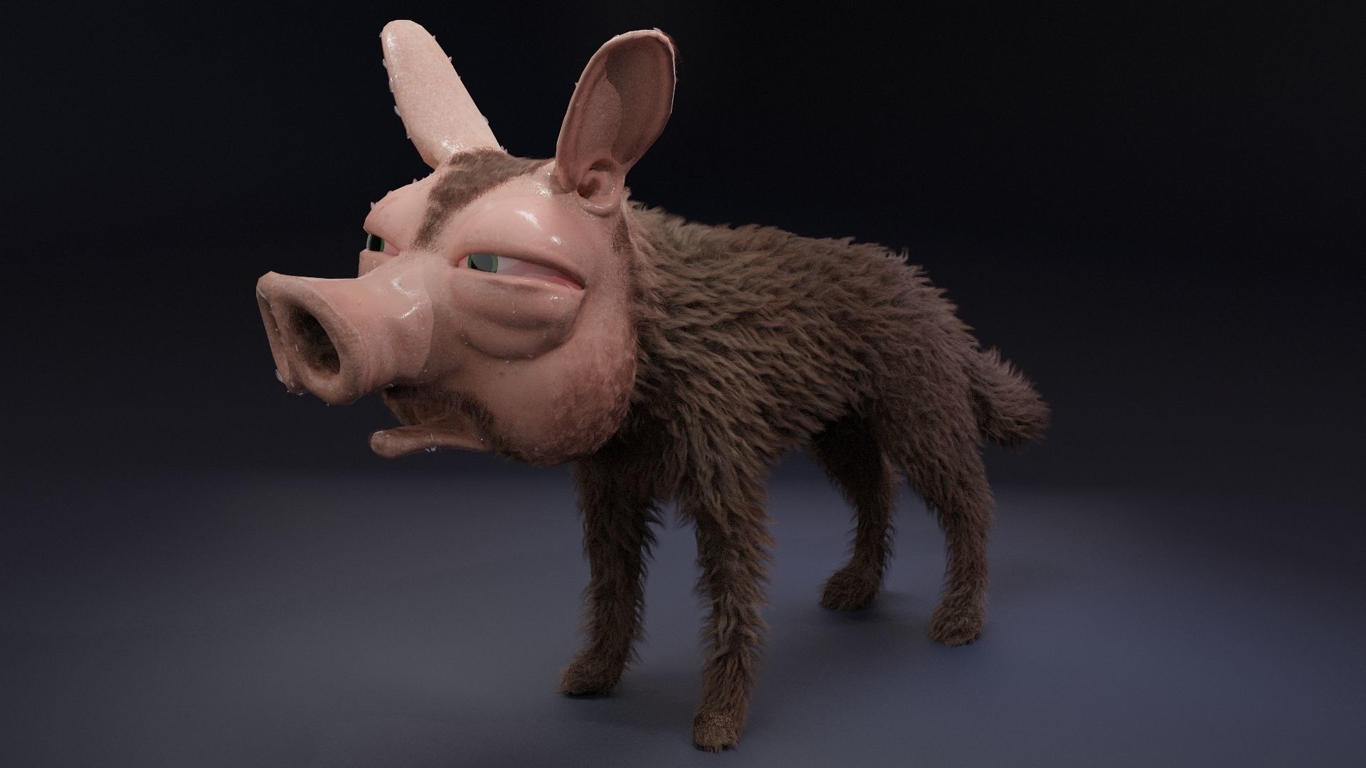 piggy dog 3D model_1