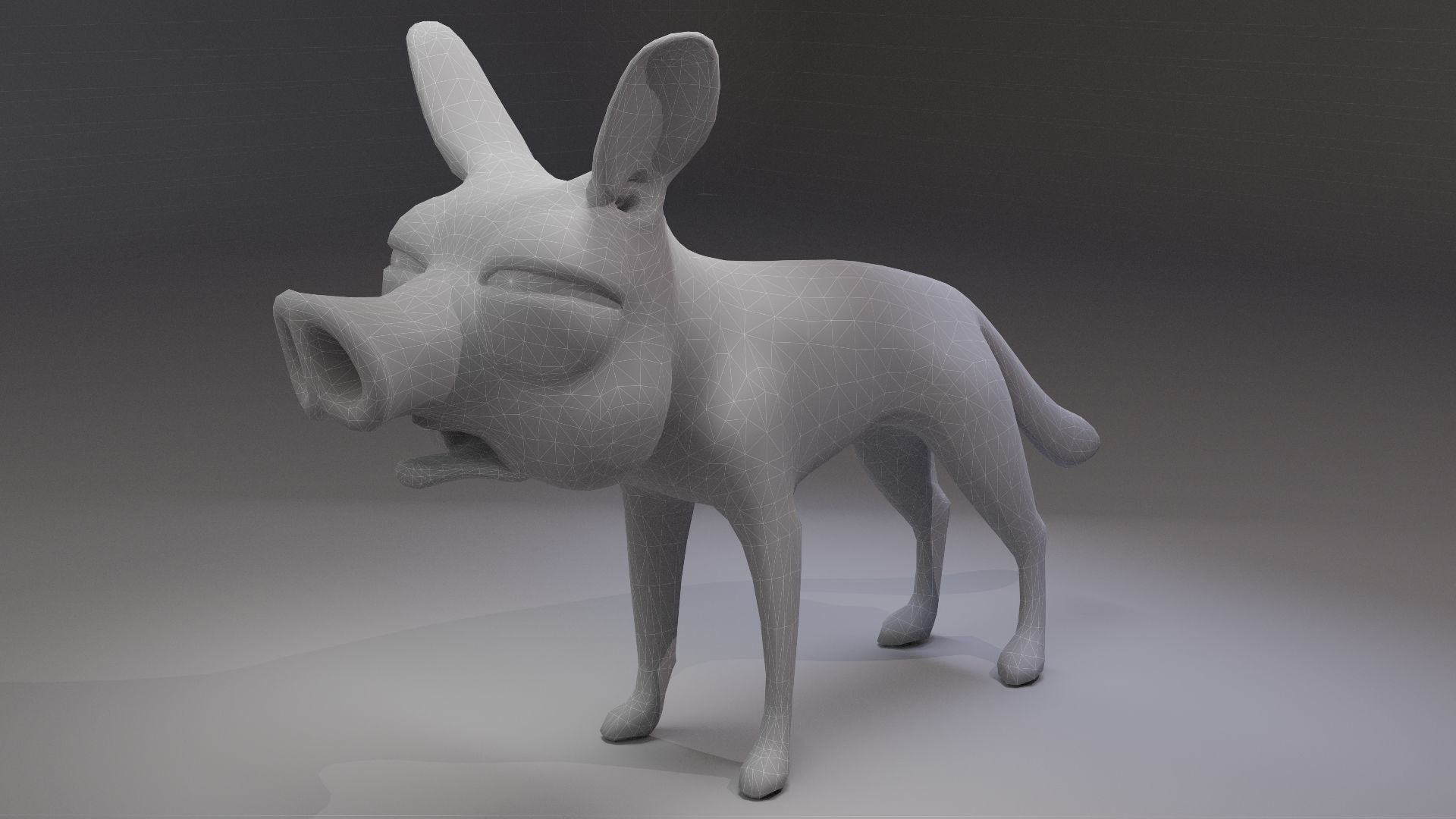 piggy dog 3D model_16