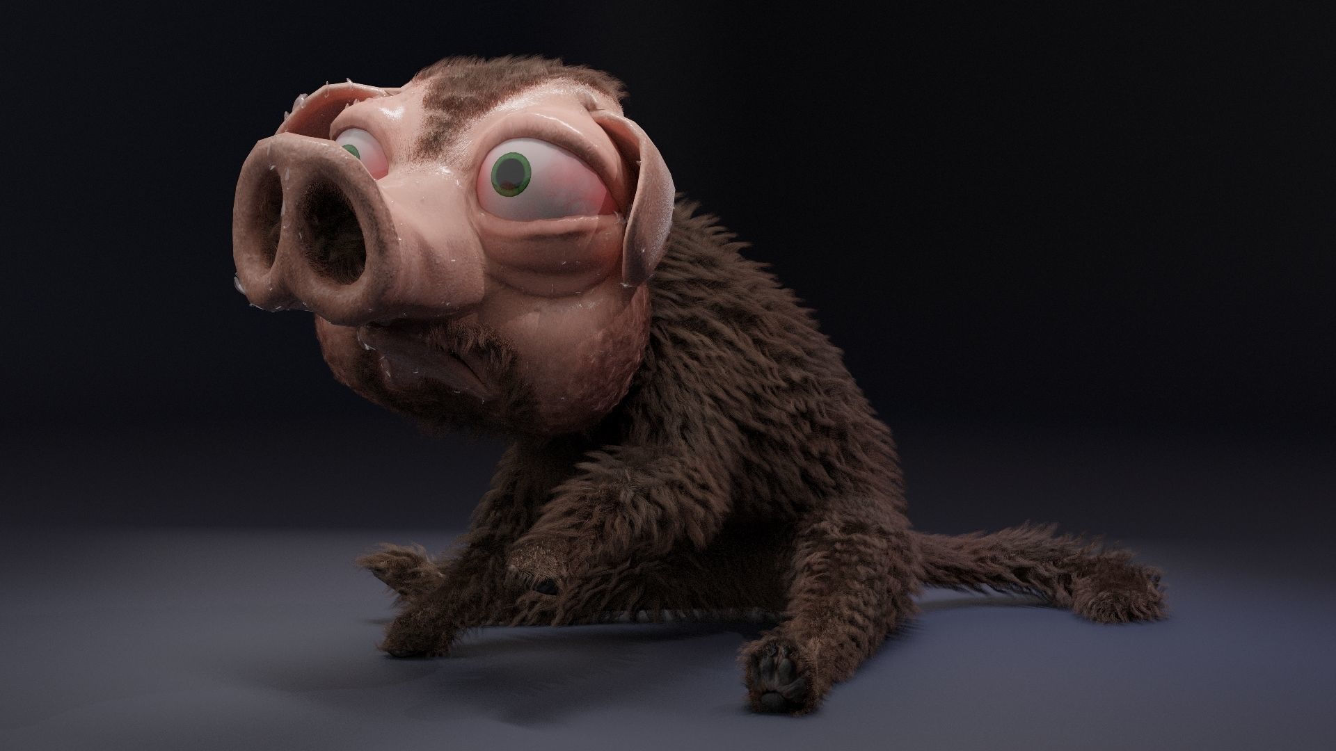 piggy dog 3D model_9