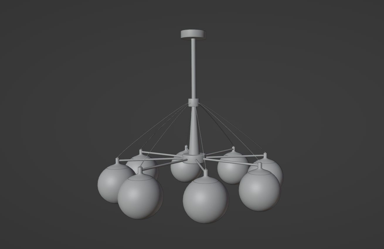 Kda-4025 Chandelier Lamps 3D model_4