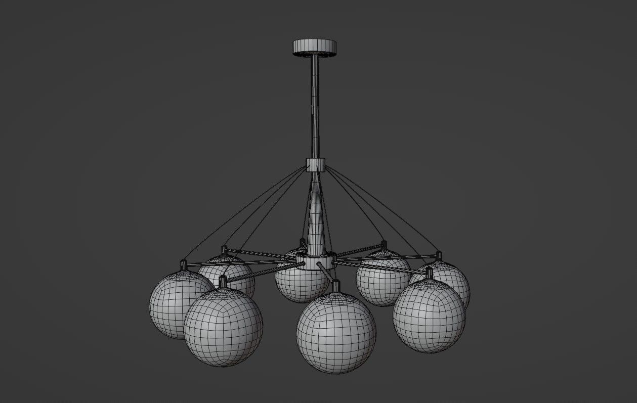 Kda-4025 Chandelier Lamps 3D model_5