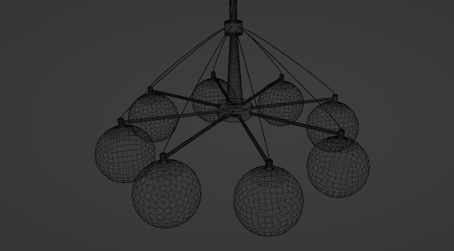 Kda-4025 Chandelier Lamps 3D model_6