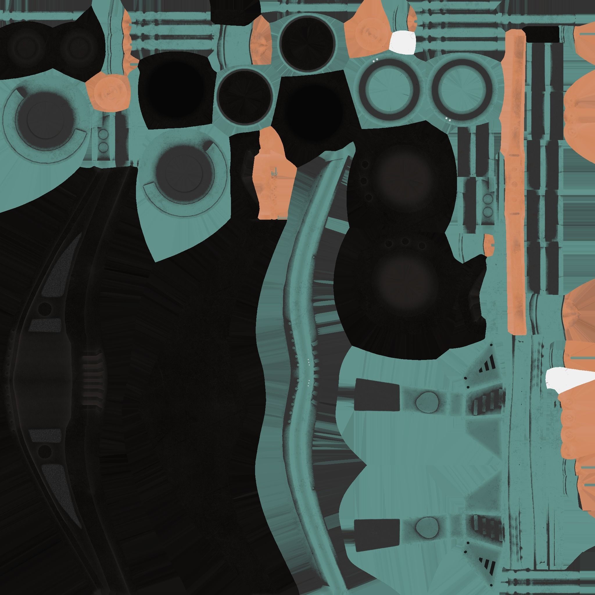 Steampunk Mask A02 Green Copper - SciFi Character Design Low-poly 3D model_18